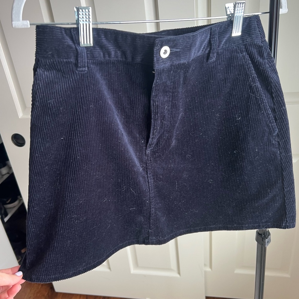 Uniqlo Comptoir Des Cotonniers Black Corduroy Skirt
